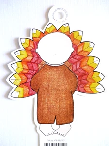 Turkey Boy Thanksgiving RETIRED 2000 My Mind's Eye Die Cut  3.75" x 4.5" - Picture 1 of 1