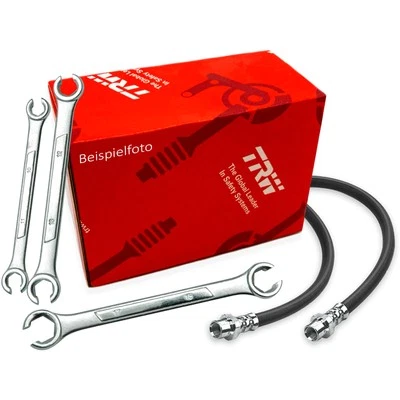 2x TRW Brake Hose 220mm Rear Key for Ford Focus 1.4-2.0 08.98-03.05 - Image 1 of 3