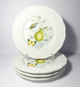 Platos de cena Mikasa antiguos de campo (3) pera (1) en relieve con figura de 10 3/4" - Imagen 1 de 21