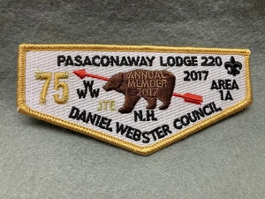 (jab-43) Pfadfinder - WWK - Pasaconaway *** Loge 220 - 2017 Jahresmitglied Klappe - Bild 1 von 2