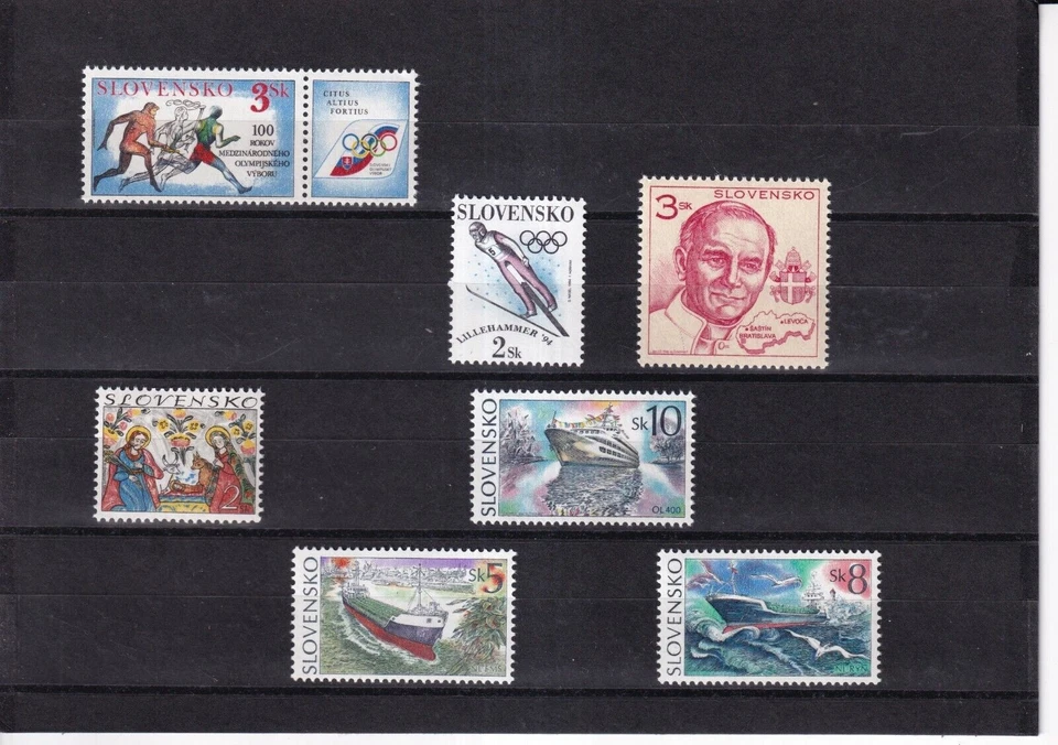 SA41a Slovakia 1990's Ships, Olympics, Christmas selection mint stamps - Image 1 of 1