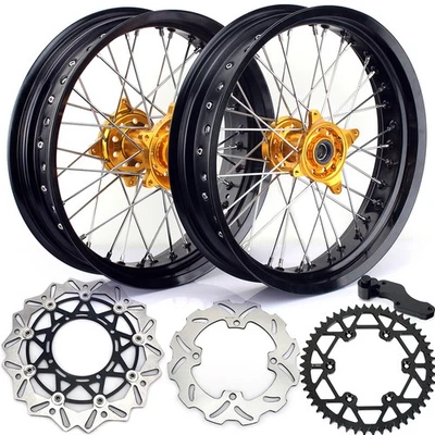 For Suzuki 17" Supermoto Wheels Rotor Bracket Sprocket RMZ250 05-21 RMZ450 07-21 Foto 1 de 4