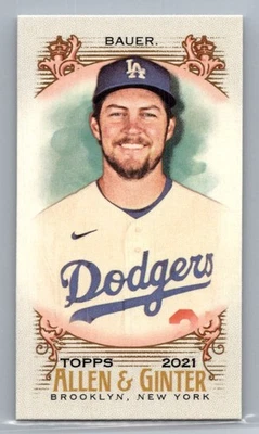 Topps Allen Ginter 208 2021 Trevor Bauer Mini A & G Back SP Los Angeles Dodgers Foto 1 de 2