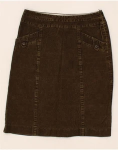 JIGSAW Womens Corduroy Skirt UK 10 Small W30 Khaki Cotton BO02 - Picture 1 of 3