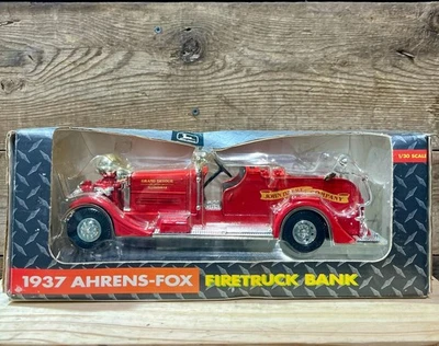 1993 ERTL, 1937 Ahrens-Fox, Firetruck Bank, 5773, 1:30 Scale, Diecast, NIB - Image 1 of 4