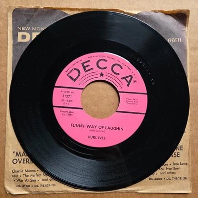BURL IVES Funny Way Of Laughin/Mother Wouldn't Do That PROMO 45 7" Record Vinyl - Image 1 of 2