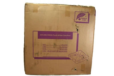Base de tanque de agua de plástico hoja púrpura 220 lb 120 kg soporte para paraguas exterior pesado Foto 1 de 4