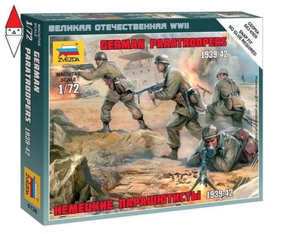 ZVEZDA 1/72 GERMAN PARATROOPERS 1939-42 - Immagine 1 di 4