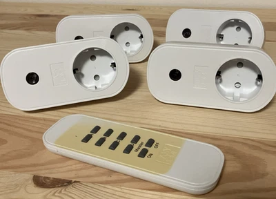 EASY HOME Funk Steckdosen Set 4 x + Fernbedienung Funkstecker - Bild 1 von 4