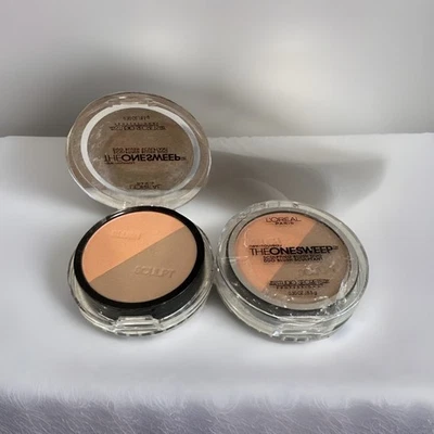 2 duo lot LOREAL THE ONE SWEEP SCULPTING BLUSH DUO 825 Nectar discontinued - Image 1 of 4