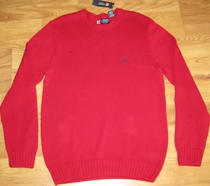 NUEVO SUÉTER DE PUNTO CHAPS ALGODÓN ROJO 100% ALGODÓN GRANDE XXL 2XL NUEVO CON ETIQUETAS $69.50 TEJIDO - Imagen 1 de 8