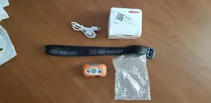 RECHARGEABLE HEADLAMP - ORANGE - SENSOR ACTIVATED OFF/ON - NEW IN DISTRESSED BOX - Picture 1 of 5