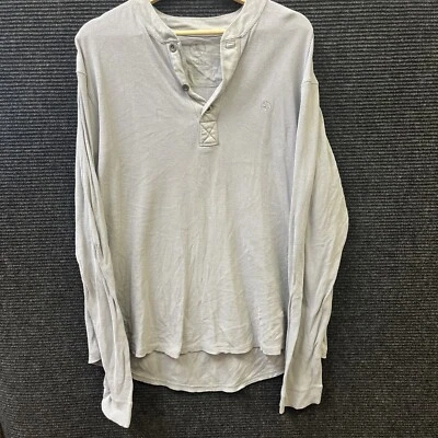 🔥🔥🔥Aigle 3 Button 100% Cotton Pullover Sweat Shirt Gray Long Sleeved  Sz L - Image 1 of 4