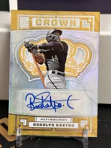 2022 Panini Capstone Rodolfo Castro Crown Rookie Auto Pittsburgh Pirates SP RC - Picture 1 of 2