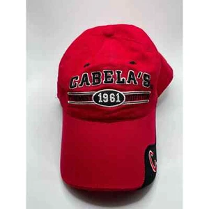 Cabela's 1961 World's Foremost Outfitter Dark Red Strapback Baseball Hat Cap - Picture 1 of 4