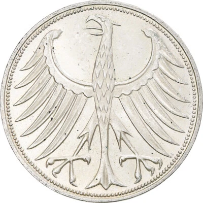 [#369588] Coin, GERMANY - FEDERAL REPUBLIC, 5 Mark, 1972, Stuttgart, AU, Sil, ve - Image 1 of 2