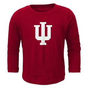 NCAA Indiana Hoosiers Primary Logo RP Long Sleeve Tee, 2 Tall, Victory Red - Picture 1 of 2