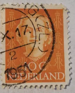 Netherlands Postage ~ Queen Juliana ~ Orang 10₵ Stamp ~ Cancelled ~ 1949 ~ O99 - Picture 1 of 6