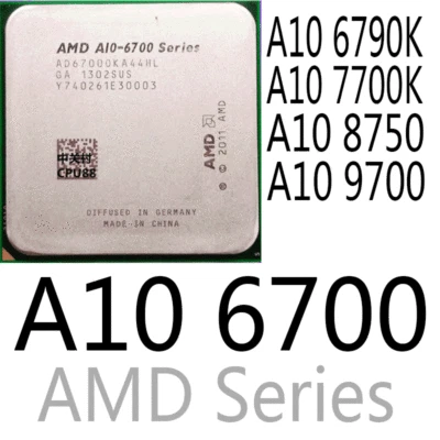 AMD Series A10-6700 A10-6790K A10-7700K A10-8750 A10-9700 CPU Processor - Image 1 of 3