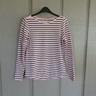 Fat Face Breton Stripe Top T Shirt Cotton Blend Long Sleeve Preppy Size 4