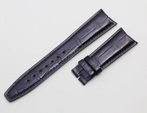 ORIGINAL GENUINE IWC PILOT PORTUGAL Watch Alligator Leather Strap Black 22mm - Picture 1 of 5