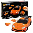 3D Puzzle Corvette Orange Enfants Jouet Voiture Vehicule Fun Cadeau Noel Neuf
