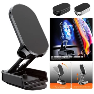 Universal 360° Rotation Phone Holder Foldable Car Magnetic Mount Stand Dashboard - Picture 1 of 13