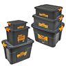 Black Heavy Duty 54 Litre Distribution Storage Box Crate Crocodile