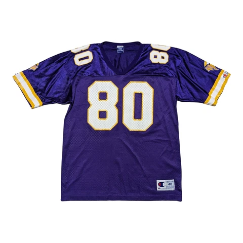 Champion Mens Vintage 90's M Cris Carter Minnesota Vikings #80 Jersey EUC Cover