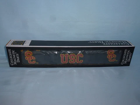USC TROJANS   Collegiate Magnetic Darts + Dartboard   by Rico   NIB Cover