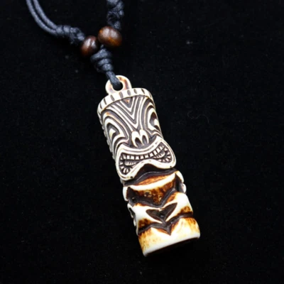 Tiki Chain Surfer Necklace Men Women Surf Jewelery Tikki Ticki Scrubs Goa - Image 1 of 4