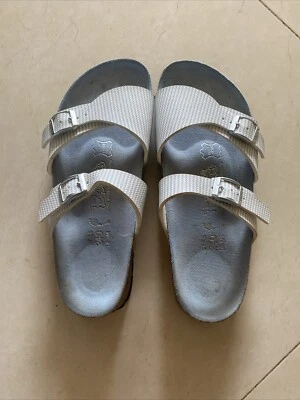 Birki’s Birkenstock 蓝色和白色条纹翻盖 — 第 1/4 张图片