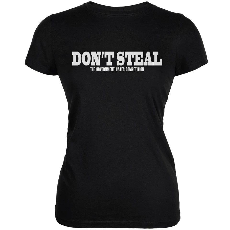 Camiseta suave Don't Steal The Government Hates Competition negra para jóvenes Foto 1 de 1