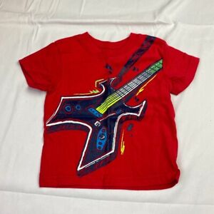 Garanimals Baby Boys Size 12 Mo Red T-Shirt Electric Guitar Music