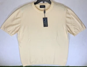 Gionfriddo Maglione Vintage Uomo XL - Banana, 100% Cotone, Manica Corta Nuovo con etichette - Foto 1 di 20