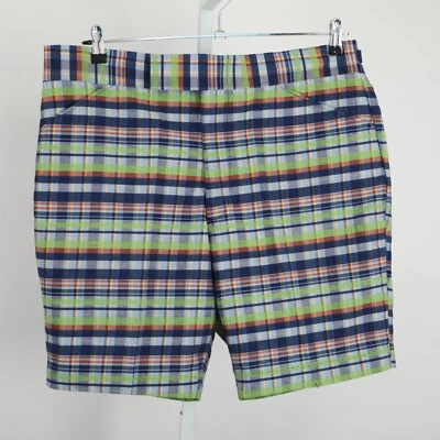 Pantalones Cortos De Colección MacGregor Para Hombre 36 Azul Verde A Cuadros Seersucker 1950-1960 Foto 1 de 4