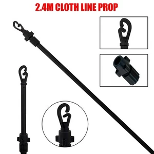 EXTENDABLE PROP LINE HEAVY DUTY CLOTHES WASHING POLE OUTDOOR SUPPORT DRYOVER2.4M - Picture 1 of 6