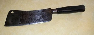 OLD PRIMITIVE KITCHEN CLEAVER CHOP KNIFE AMERICAN CUTLERY COMPANY 1865 CHICAGO - Picture 1 of 5