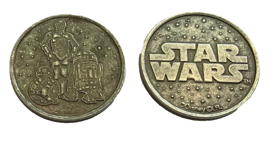 Disneyland 2024 Disney Star Wars Droids R2-D2 3-CPO & BB-8 Coin Medallion - Image 1 of 1