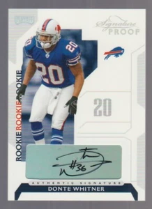 DONTE WHITNER 2006 NFL Playoffs Signature Proof Autograph #88 SP RC AUTO #/150 - Picture 1 of 2