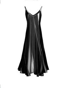 Lily Black & Gray Abstract V-Neck Sleeveless Midi Dress Size M (8-10) - Picture 1 of 3
