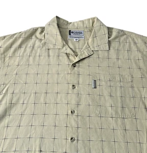 Colombia Plaid Tan Button Collar Short Sleeve Shirt Size 2XL - Imagen 1 de 7