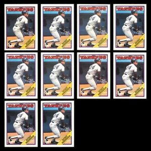 Rickey Henderson Lot 10 Baseball Cards 1988 Topps New York Yankees Set MLB NM - Picture 1 of 12
