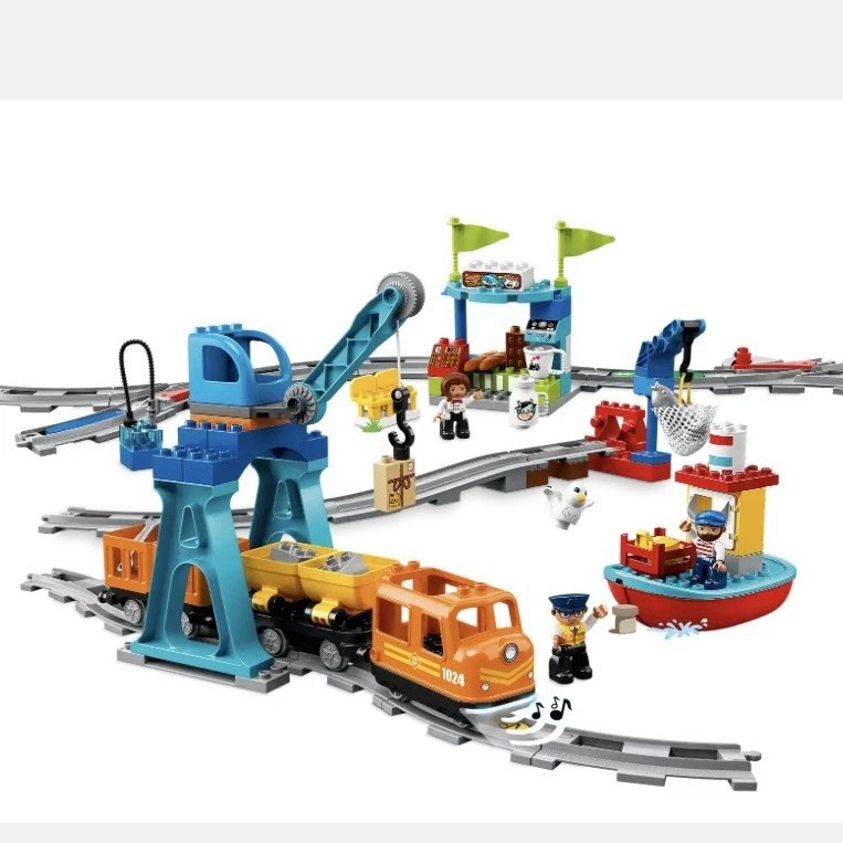 LEGO Duplo грузовой поезд 10875 — моторизованный электрический поезд в коробке • полный комплект - Изображение 1 из 4