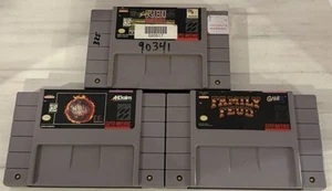 Lotto giochi Super Nintendo NBA JAM, SUPER RBI BASEBALL E FAMILY FEUD - Foto 1 di 5