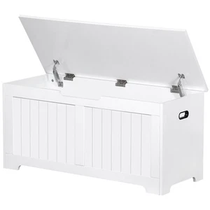 HomGarden Wooden Storage Chest 39.4 Inch Bench Trunk with Flip Top Lid 2 Safety - Picture 1 of 9