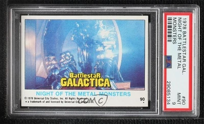 1978 Topps Battlestar Galactica Night of the Metal Monsters #90 PSA 9 MINT 0ts2 - Image 1 of 3
