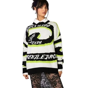 Beetlejuice x Forever 21 Spiral Oversized Sweater NWT - M - Picture 1 of 5
