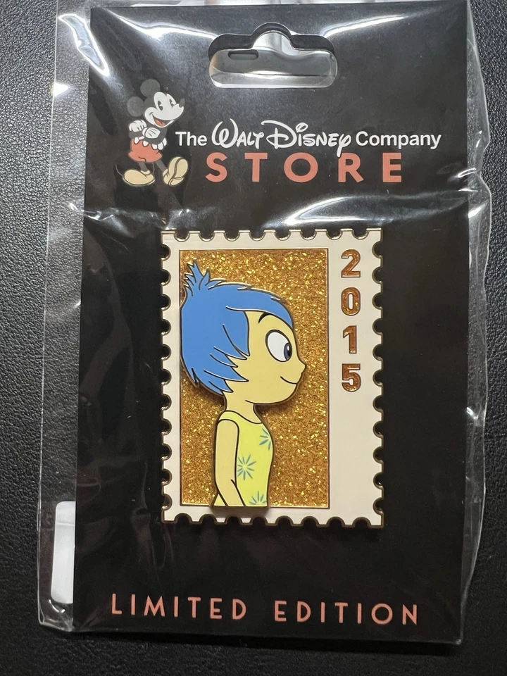 Disney Pin 2024 WDI DEC Joy Inside Out Stamp Profile LE 250 Pixar Pin - Image 1 of 1