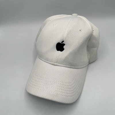 Apple Mesh Baseball Hat White Unisex Adult Sport Tek - Image 1 of 4